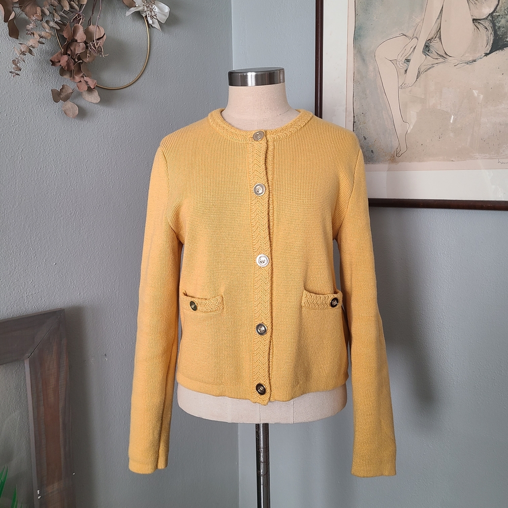 J. Crew Factory Yellow Lady Cardigan